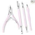 NXJ INFILILA Cuticle Remover Kit 4Pcs, Cuticle Remover Cuticle Trimmer Set by INFILILA