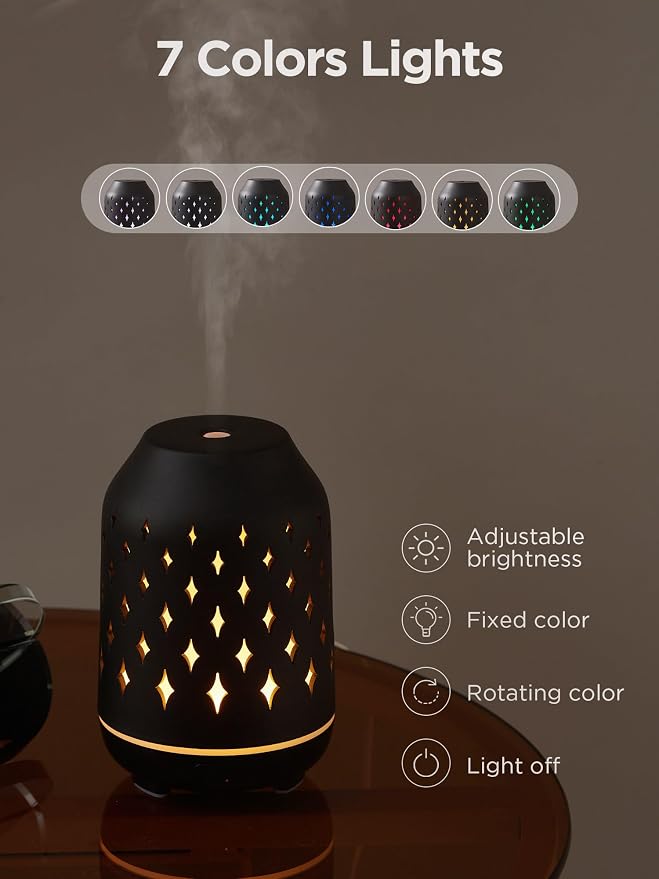 InnoGear Aromatherapy Diffuser, 150ml Ceramic Diffuser Ultrasonic Humidifier - Image 6