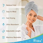 AIDEA Microfiber Hair Towel Wrap, 5 Pack Hair Turbans, Super Absorbent Quick - Image 4