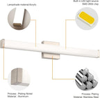Bathroom Vanity Light Brushed Nickel Square LED 24 inch 14W 4000K Natural White - Image 4