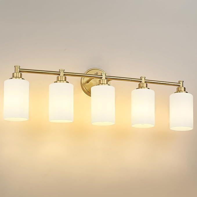 FEMILA 5 Light Bathroom Light Fixture Over Mirror, Bathroom Vanity Light by FEMILA