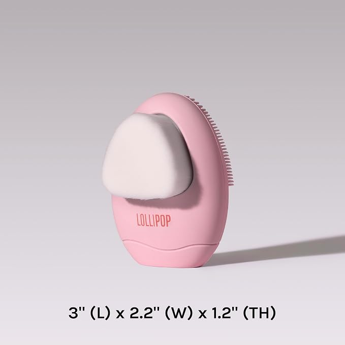 LOLLIPOP Dual-Sided Facial Cleansing Brush | Palm Size Silicone Face Exfoliator - Image 3