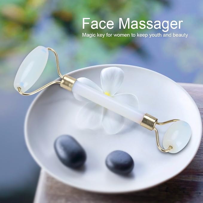 1Pcs Natural Jade Double-head Beauty Roller Anti-Aging Face Roller Eye Neck - Image 9