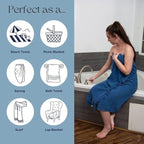 InfuseZen Stonewashed Turkish Bath & Beach Towel –100% Organic Turkish Cotton - Image 7