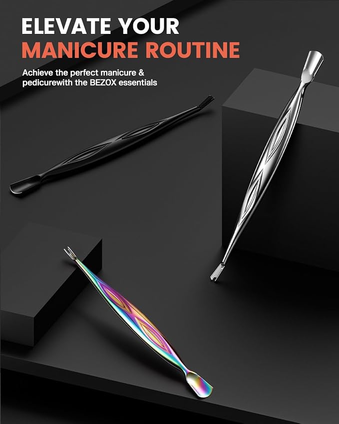 BEZOX Cuticle Pusher with Trimmer - Image 8