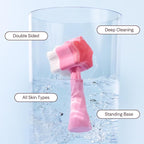 No Mo-Stache All Star Face Brush -Manual Facial Cleansing Brush, 2-in-1 Skin - Image 6