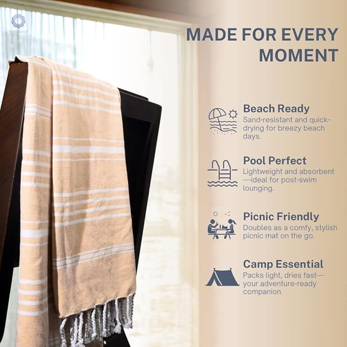 Cotton Turkish Beach Towel - Image 3