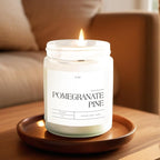 Pomegranate Pine Candles for Home Scented, 9oz Natural Soy Aromatherapy Non - Image 5