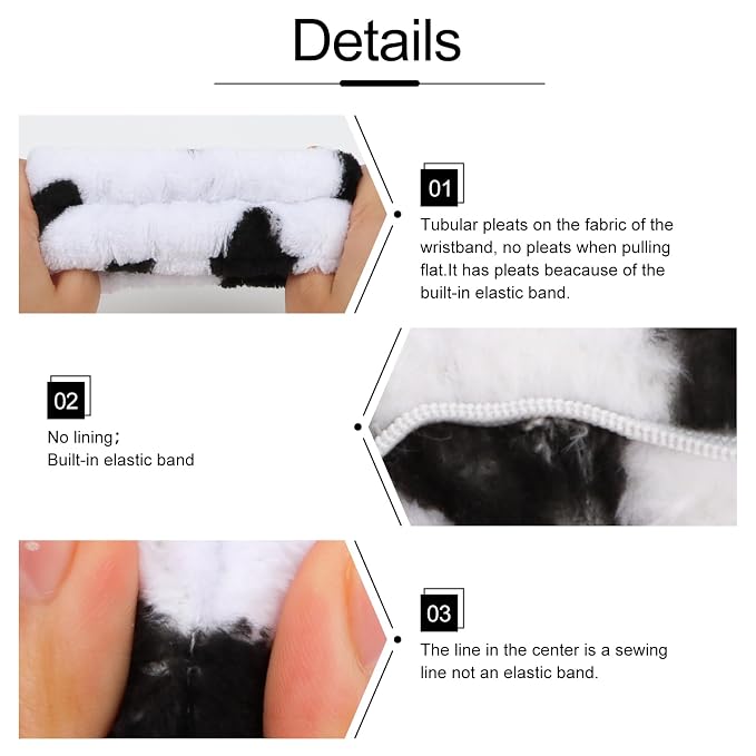 WHAVEL 6PCS Spa Headband and Wristbands Set, Face Wash Headband Wrist Bands - Image 6
