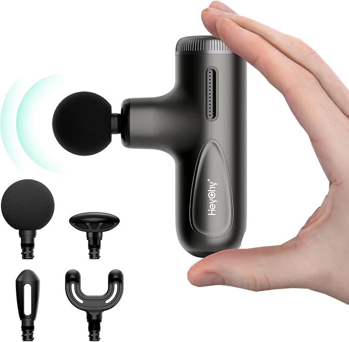 HEYCHY Super Mini Massage Gun Deep Tissue, Handheld Percussion Muscle Massager by HeyChy