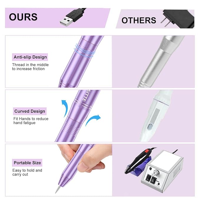 COSITTE Electric Nail Drill, USB Electric Nail Drill Machine - Image 3