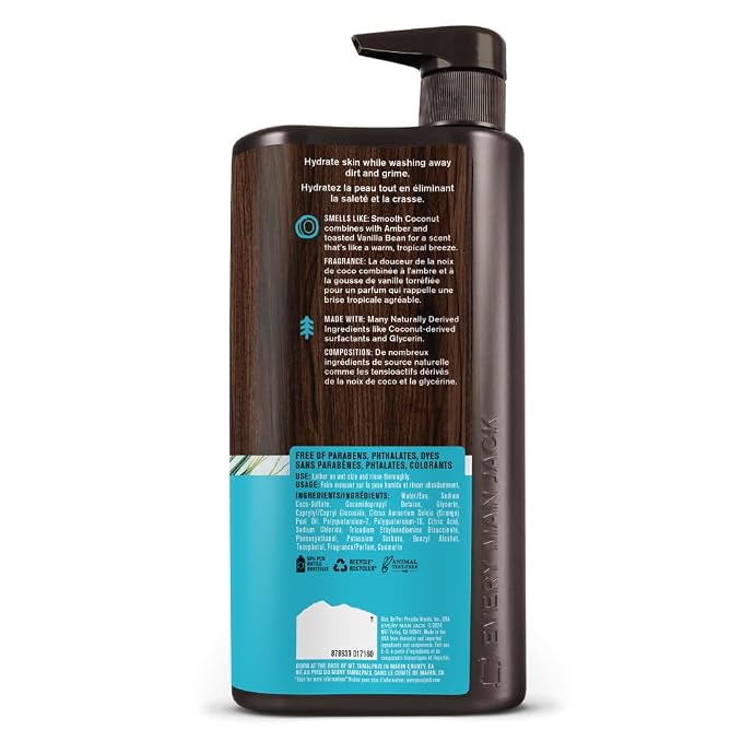 Every Man Jack Coconut + Driftwood Mens Body Wash - Image 9