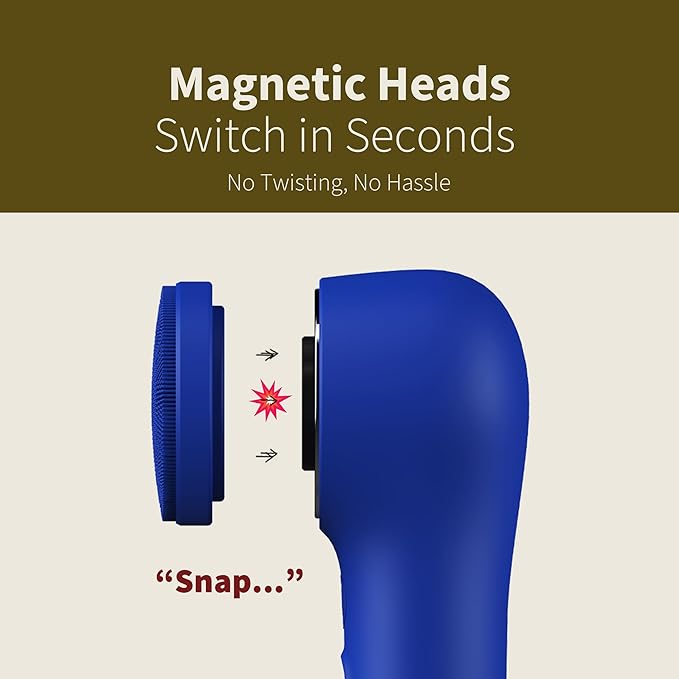 Premium Facial Cleansing Brush, Waterproof Face Scrubber, Spin & Sonic Modes - Image 3