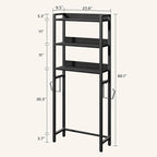 MAHANCRIS Over The Toilet Storage Rack, 3 Tier Bathroom Organizer Over Toilet - Image 2