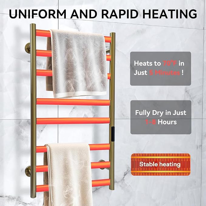 Towel Warmer Rack, Brushed Heated Towel Rack - Image 3