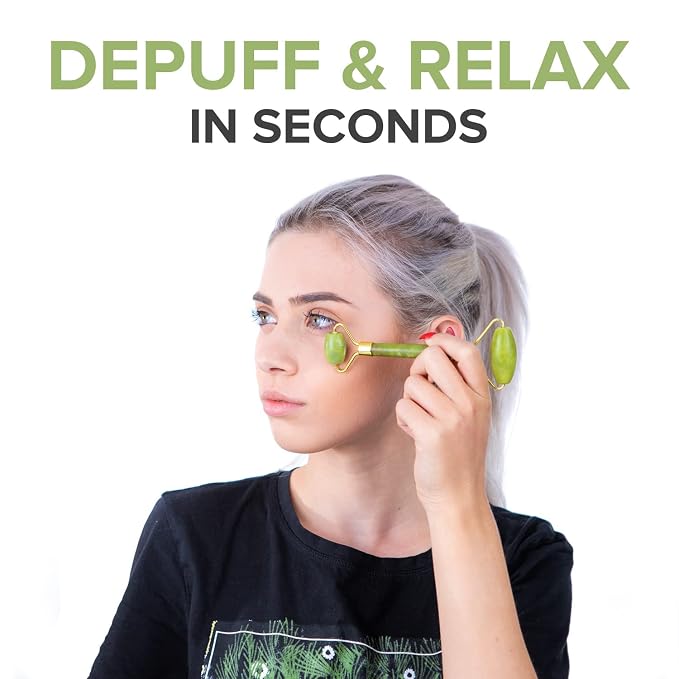 Jade Roller for Face and Gua Sha Set - Image 2