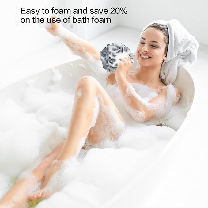 Fishent Loofah Bath Sponge Shower Loofahs, 4 Pack Soft Loofa Exfoliating Body - Image 2