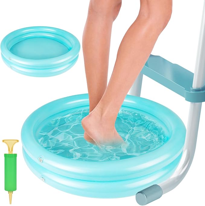 2 Pack Inflatable Pool Foot Bath Basin, Swimming Pool Clean Feet, Foot Soaking by POILKMNI
