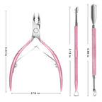 Cuticle Trimmer with Cuticle Pusher and Scissors, Cuticle Remover Professional - Image 7