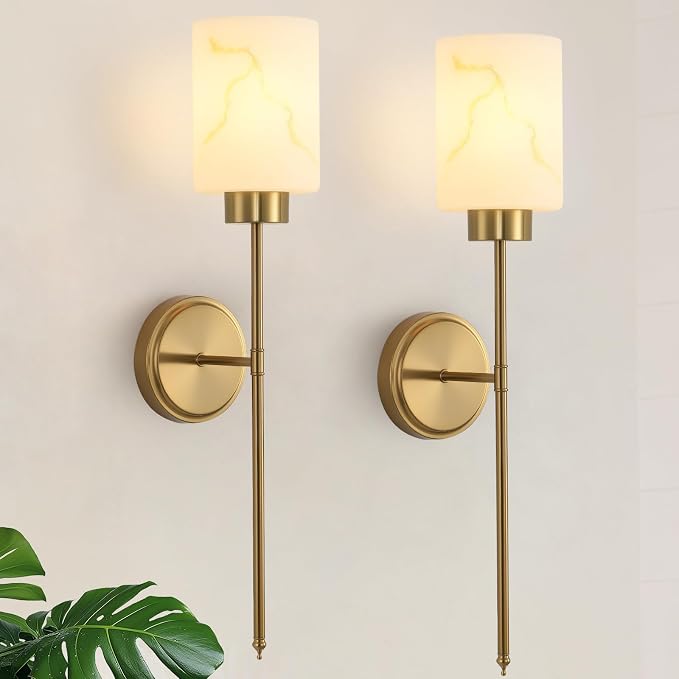 Gold Wall Sconces Set of 2 - Image 9