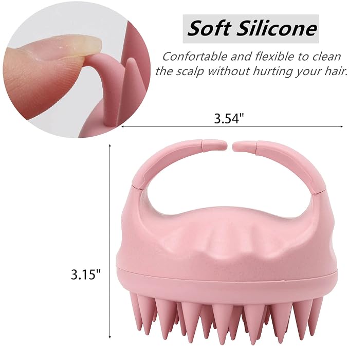 Silicone Scalp Massager Shampoo Brush Hair Scrubber Scalp Brush - Image 2