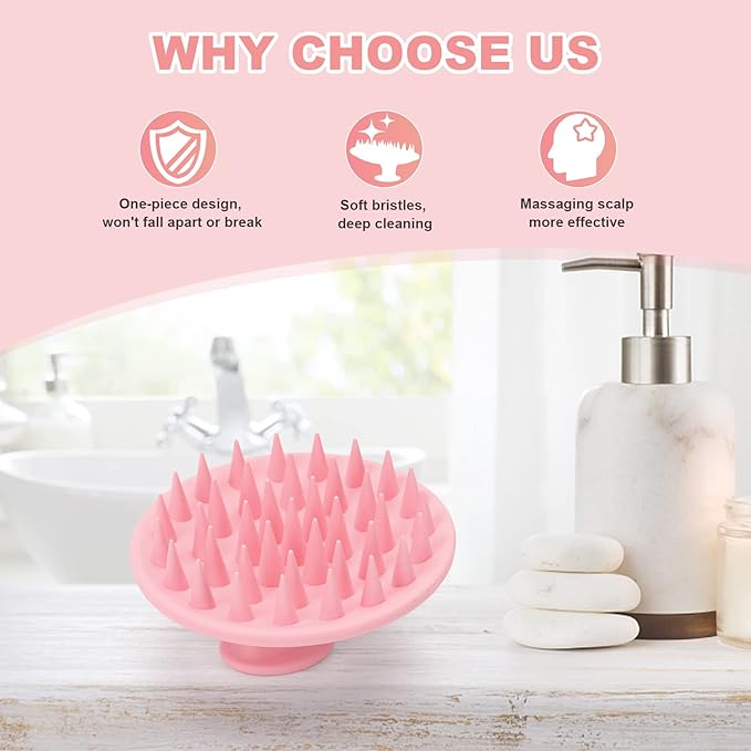 Meartchy Silicone Scalp Massager Shampoo Brush, Scalp Brush - Image 6