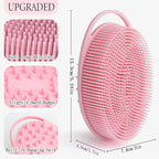 2 in 1 Silicone Body Scrubber Shampoo Brush, Shower Body Scrubber, Silicone - Image 3