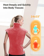 iDOO Heating Pad for Back Neck & Shoulders Pain Relief, FSA Eligible Items - Image 2