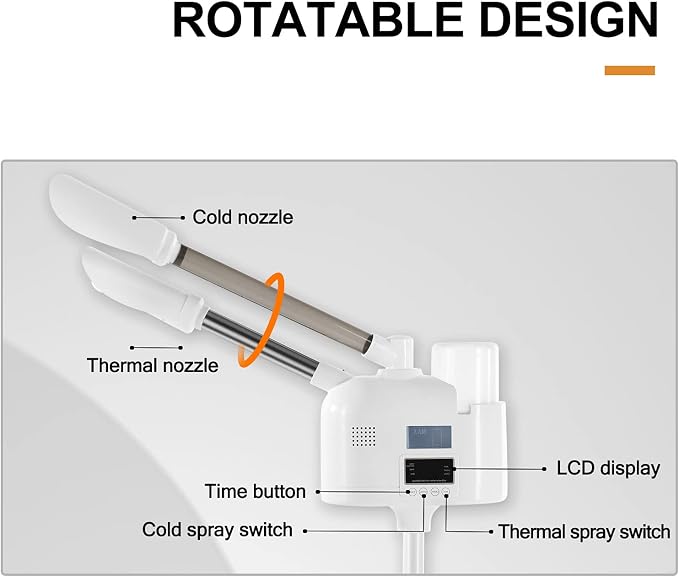 Artist hand Facial Steamer Professional 2 in 1 Hot and Cold Facial Steamer - Image 3