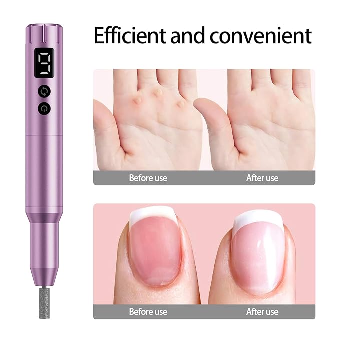 Nail Drill Kit Electric Rechargeable Set Cordless Nail Art Grinding Machine - Image 6