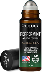 Peppermint Essential Oil Roll On – Cooling Aromatherapy Peppermint Oil by FioraNaturals