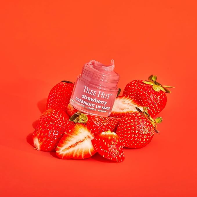 Tree Hut Strawberry Overnight Lip Mask, Mothers Day Gifts, Hydrating Lip - Image 3