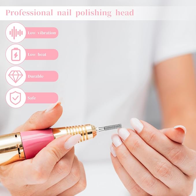 10 PCS Nail Drill Bits Set, Russian Manicure Drill Bits, Cuticle Remover Nail - Image 5