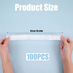 Disposable Shower Caps, Large Plastic Clear Hair Cap Thickened - Image 3