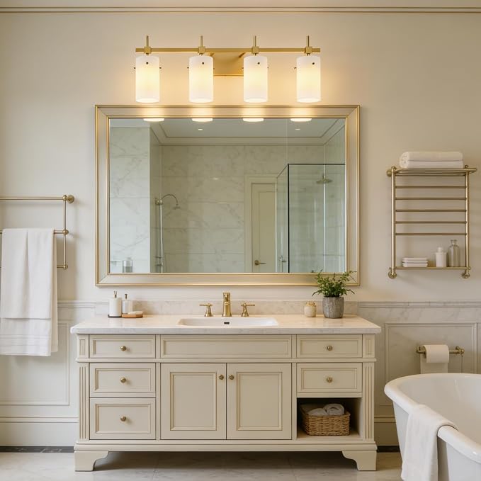 SOLFART Bathroom Light Fixtures, 4 Light Vanity Lights - Image 2
