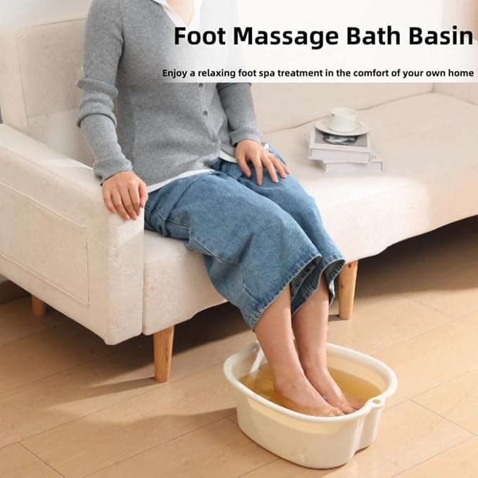 Ytterbium Foot Soaking Bath Basin, Large Massage Foot Soaking Tub, Plastic Home - Image 5
