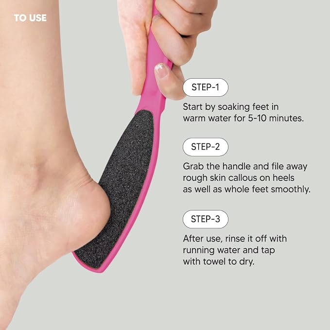 Wide Emery Foot File, Double-Sided Pedicure Tool, Colossal Professional Foot - Image 4