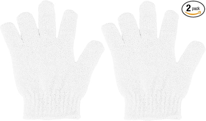 2 Pcs Shower Gloves, Exfoliating Gloves, Exfoliating Mitt, Exfoliating Body by CREHODEC