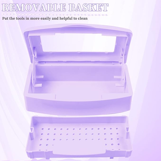 Nail Tool Sterilizer Box, Plastic Sterilizing Tray, Plastic Clean Sterilizing - Image 2