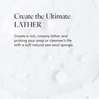 LATHER - Natural Sea Wool Sponge, 4-5" - Organic Exfoliating Body Scrubber - - Image 4