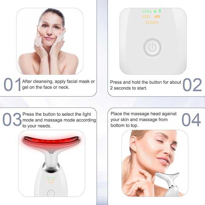 Face and Neck Massager Tools, Portable Facial Beauty Device, Facial Massager - Image 6