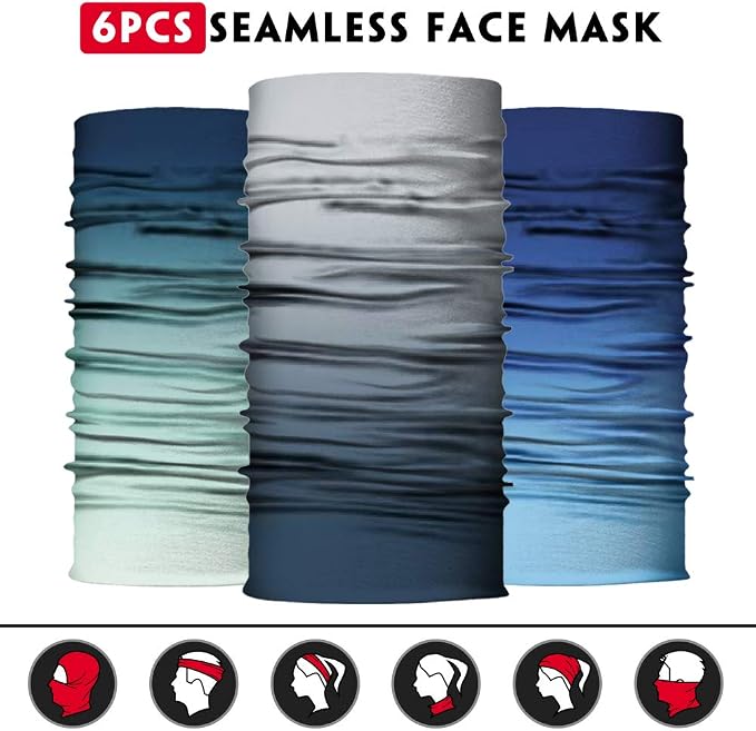 Venswell Neck Gaiter Face Mask Men Women, Seamless Bandana Rave Face Cover - Image 4