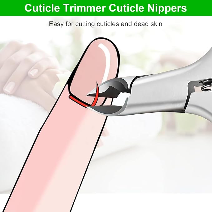CGBE Cuticle Trimmer, 3/4 Jaw Extremely Sharp Cuticle Nippers, Professional - Image 5