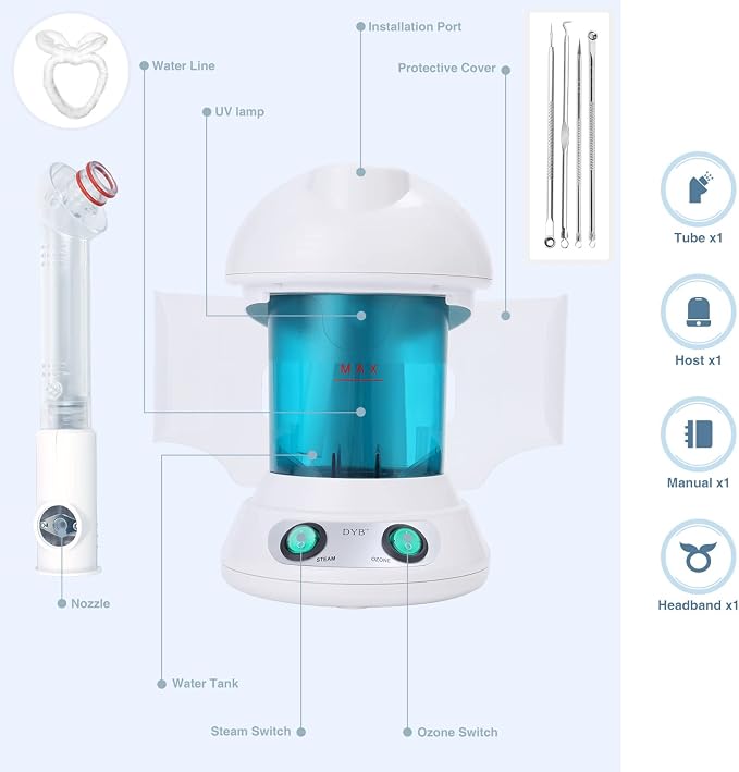 DYB Portable Facial Steamer, Nano Ionic Face Steamer - Image 6