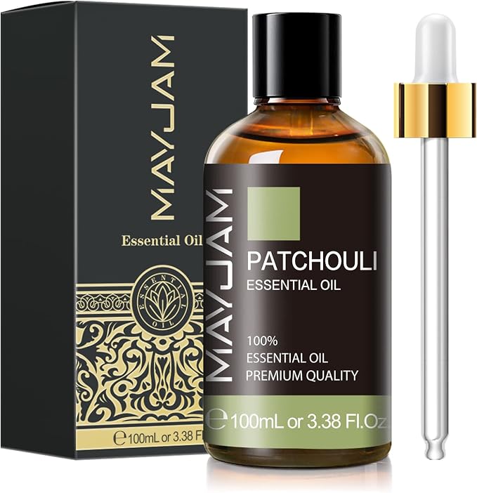 Patchouli Essential Oil, MAYJAM 3.38FL.OZ Essential Oils, Use by MAYJAM