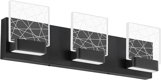 Aipsun Black Vanity Light Modern LED Bathroom Vanity Lighting Fixtures 3 Light by Aipsun