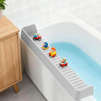Bathtub Splash Guard for Kids, 2.6 FT Silicone Bathtub Play Shelf by Unknown