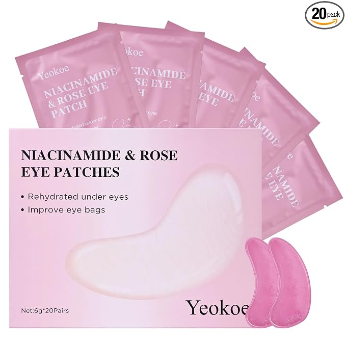 Yeokoe Under Eye Patches for Dark Circles, Puffy Eyes, 20 Pairs Face Masks by YEOKOE