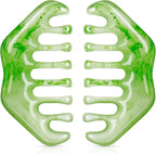 Geiserailie 2 Pcs Jade Combs Esthetician Supplies Massage Stone Hair Gua Sha by Geiserailie
