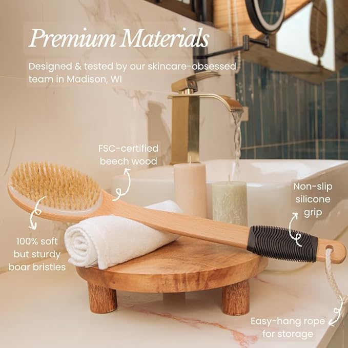 Bare Botanics 17" Dry Brushing Body Brush - Image 3